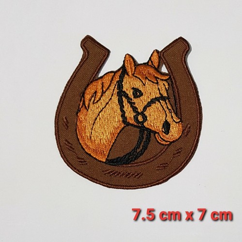 Horseshoe patch iron sew - sew, on