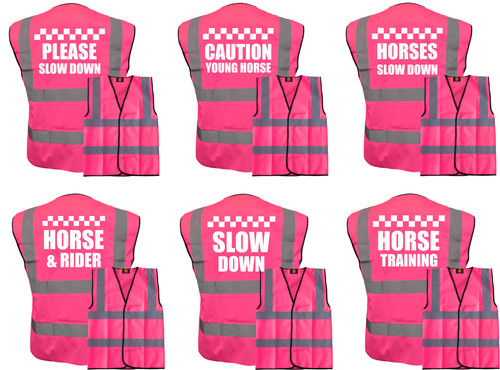 Horse riding vis pink - hi,
